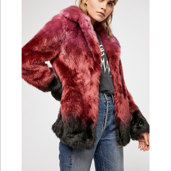 Free People Jackets & Blazers - BNWT FP Flaming Lips faux fur coat